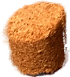 A single compressed oak firestarter puck